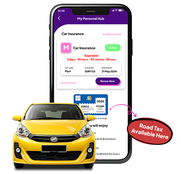 metafin car insurance roadtax