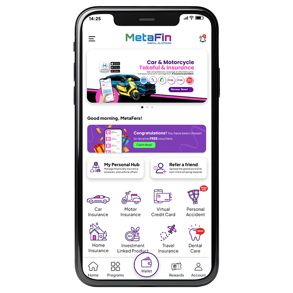 metafin car insurance spaylater banner